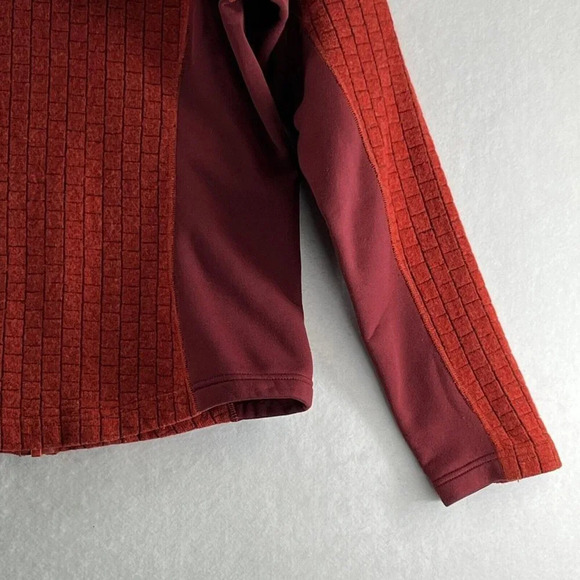 Vtg Patagonia Fleece Jacket Womens Size M Geometric Pattern Hoodie Orange - Picture 7 of 12